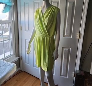 RACHEL Rachel Roy Neon Green Sleeveless Dress